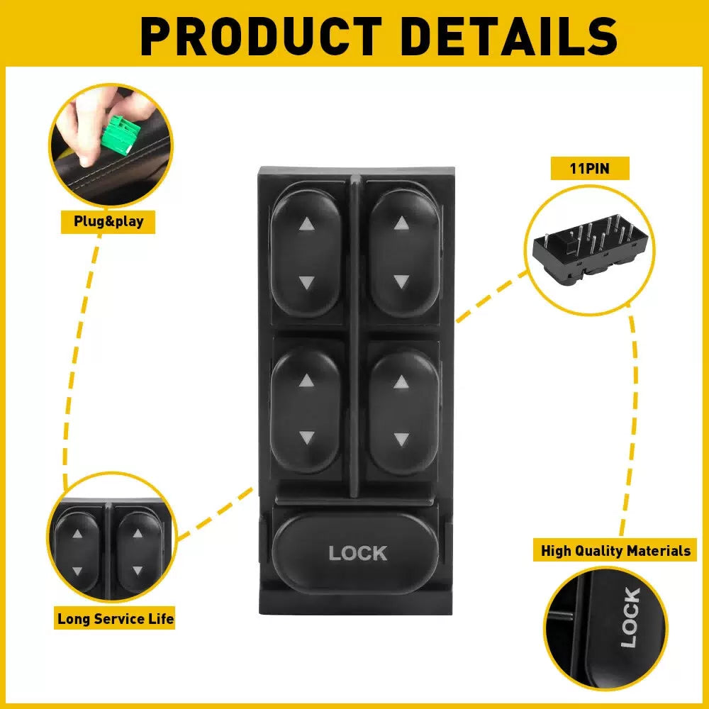 Master Power Window Door Switch for 1994 95 96-2004 Ford Mustang Convertible EOA 6B93BC-57 [5]