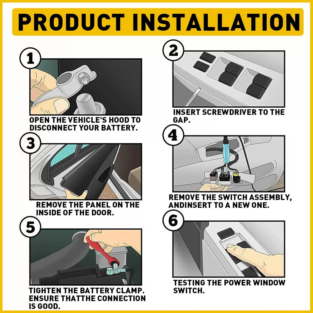 Master Power Window Door Switch for 1994 95 96-2004 Ford Mustang Convertible EOA 6B93BC-57 [8]
