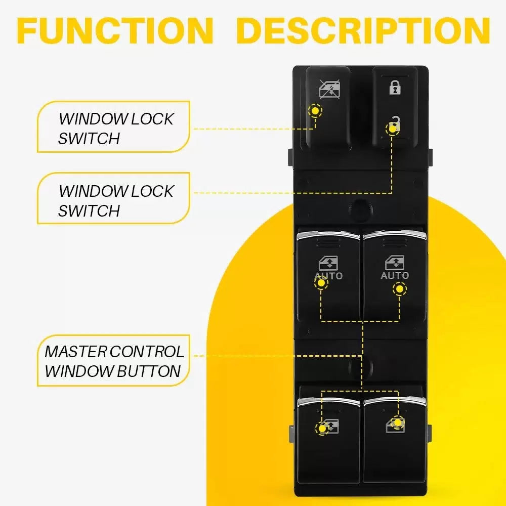 Master Power Window Switch for 2017-2018 Subaru Forester Left Driver Black EOA 6B93BC-57 [6]