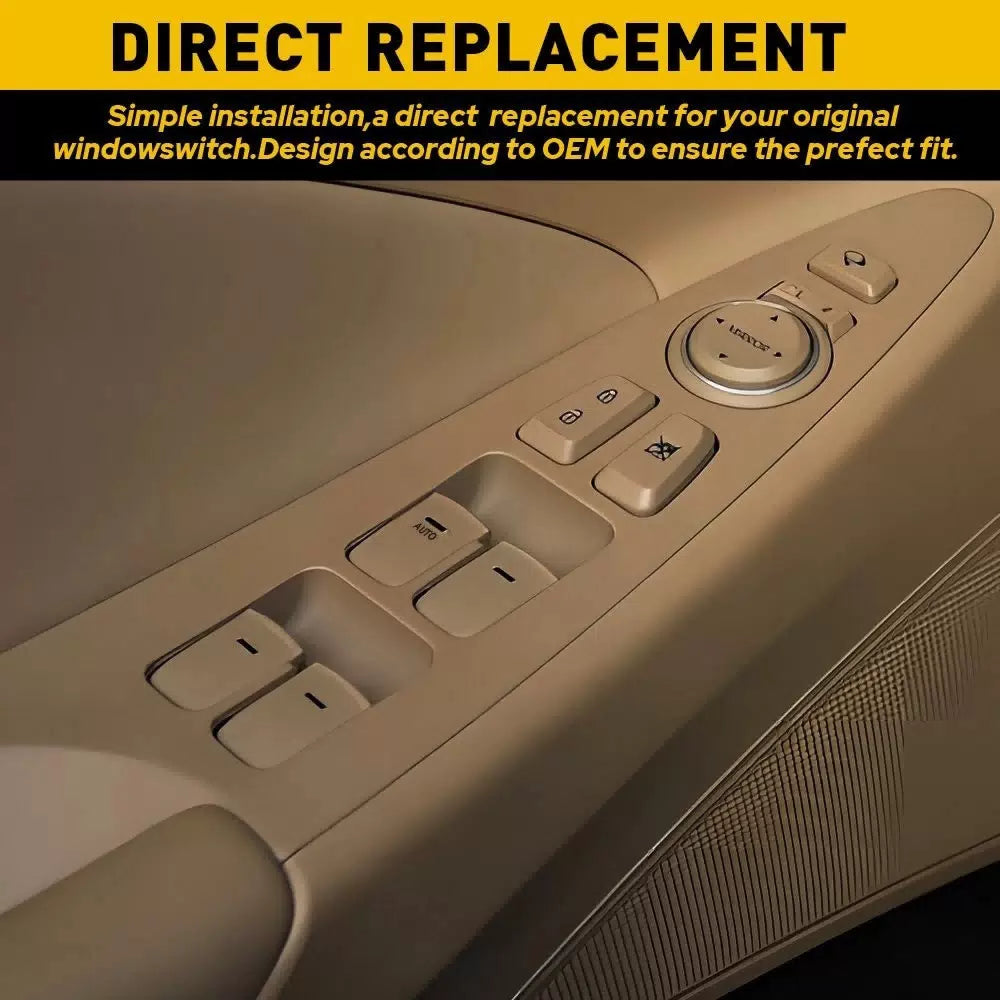 Master Power Window Switch for Sonata Hyundai 2011-2015 Front LH Beige EOA 6B93BC-57 [10]