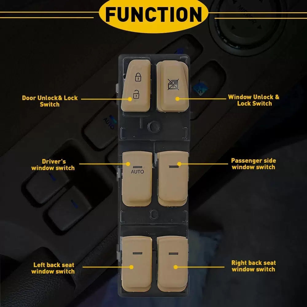 Master Power Window Switch for Sonata Hyundai 2011-2015 Front LH Beige EOA 6B93BC-57 [5]