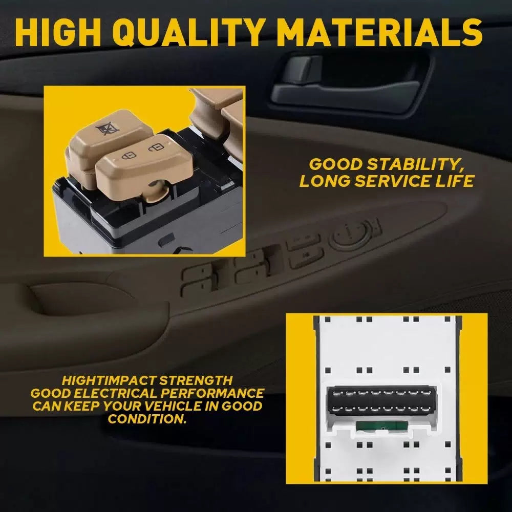 Master Power Window Switch for Sonata Hyundai 2011-2015 Front LH Beige EOA 6B93BC-57 [7]