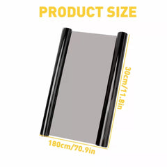 Matte Black Taillight Headlight Car Fog Light Sticker Vinyl Tint Film 12" x 72" 6B93BC-57 [2]