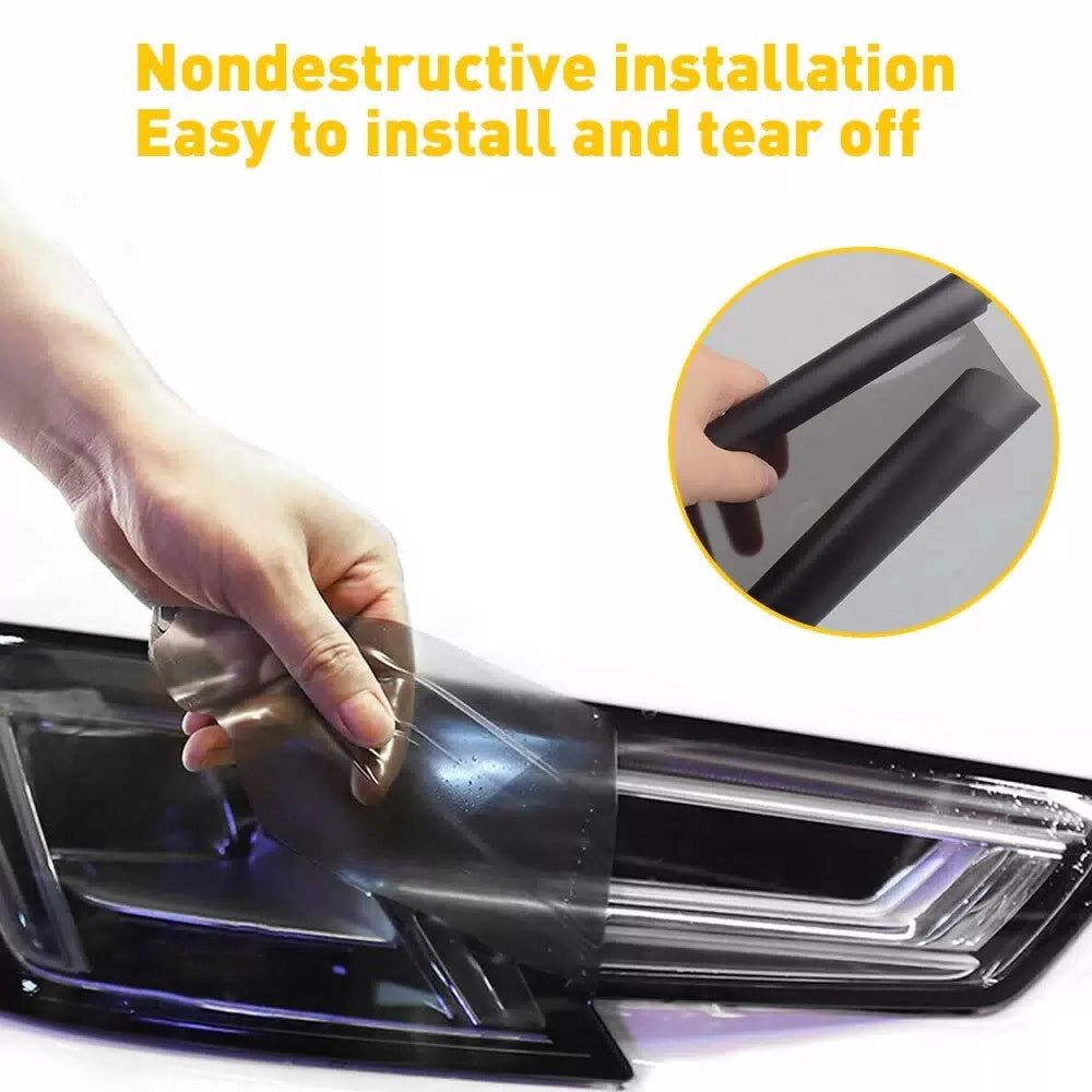 Matte Black Taillight Headlight Car Fog Light Sticker Vinyl Tint Film 12" x 72" 6B93BC-57 [8]