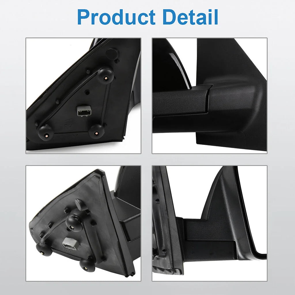 Mirror Power Heated Manual Fold For 07-16 Toyota Tundra Right Side Smooth Black 6B93BC-57 [10]