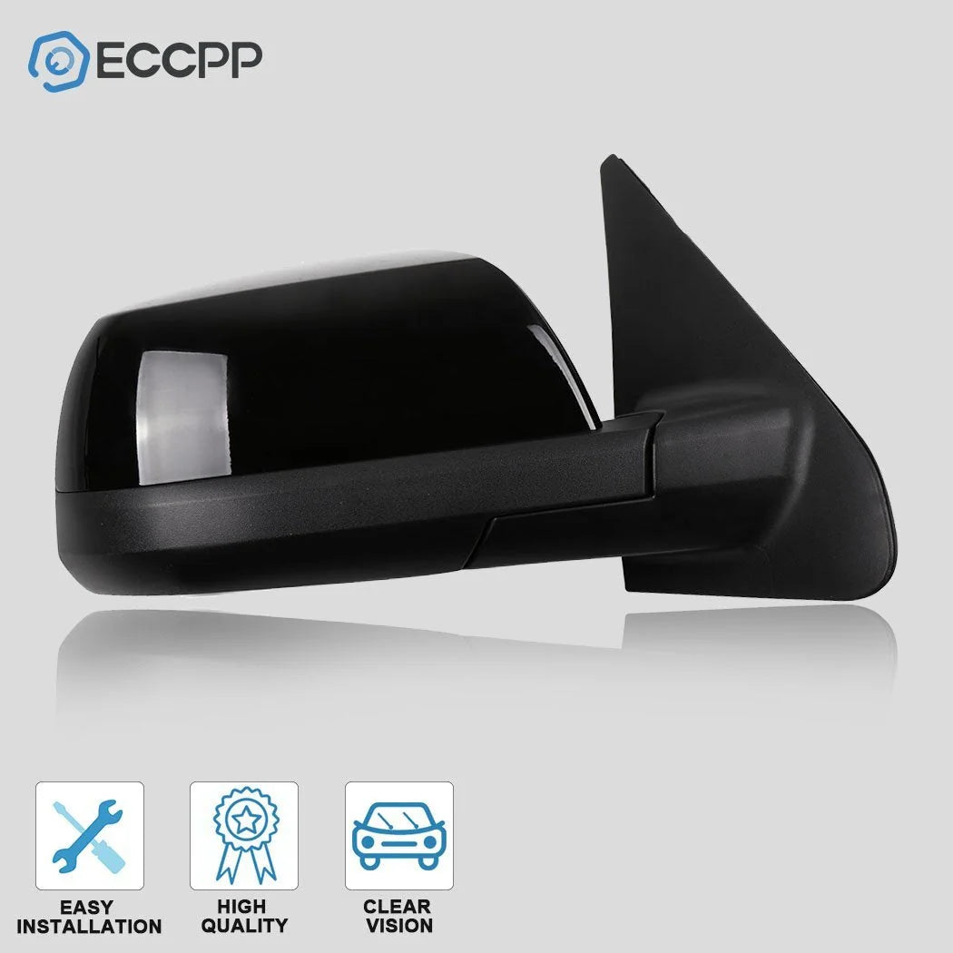 Mirror Power Heated Manual Fold For 07-16 Toyota Tundra Right Side Smooth Black 6B93BC-57 [3]