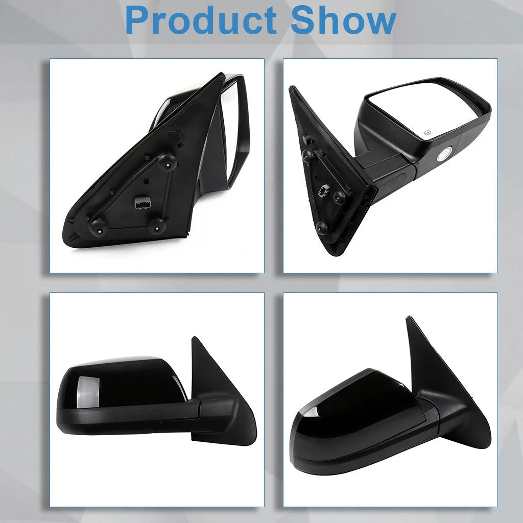Mirror Power Heated Manual Fold For 07-16 Toyota Tundra Right Side Smooth Black 6B93BC-57 [9]