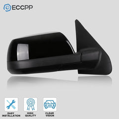 Mirror Power Heated Manual Fold For 07-16 Toyota Tundra Right Side Smooth Black KOEEP [3]