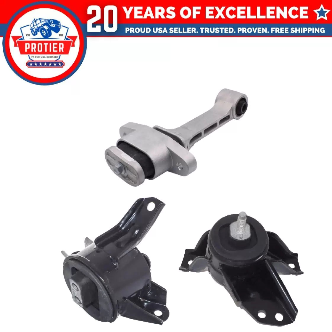 Motor & Torque Strut & Trans Mount 3PCS Set Fit 2014-2015 Hyundai Tucson 2.0L 6B93BC-57 [1]