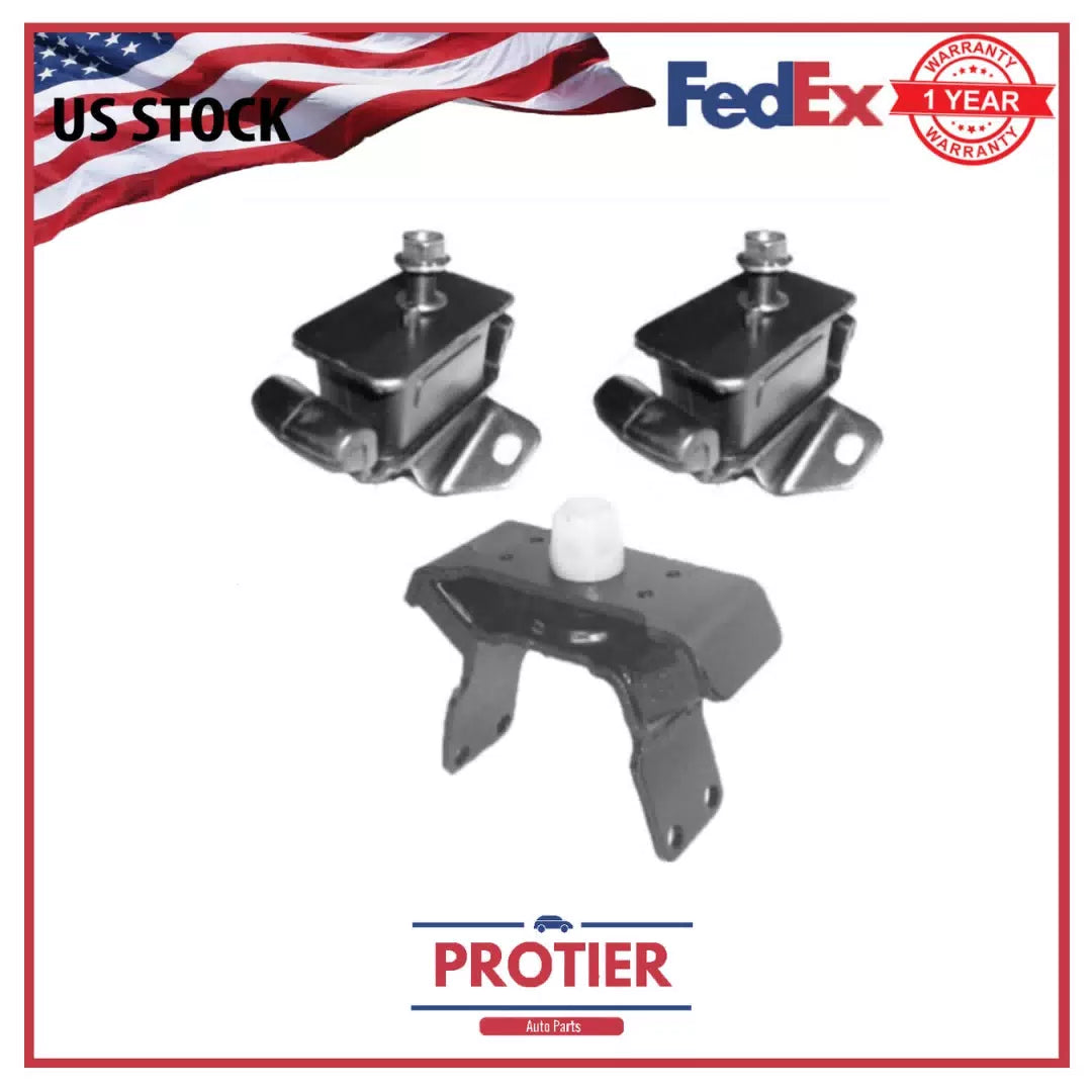 Motor & Trans Mount 3PCS Set fit 2000-2004 Toyota Tacoma 3.4L Pre Runner 2WD 6B93BC-57 [1]
