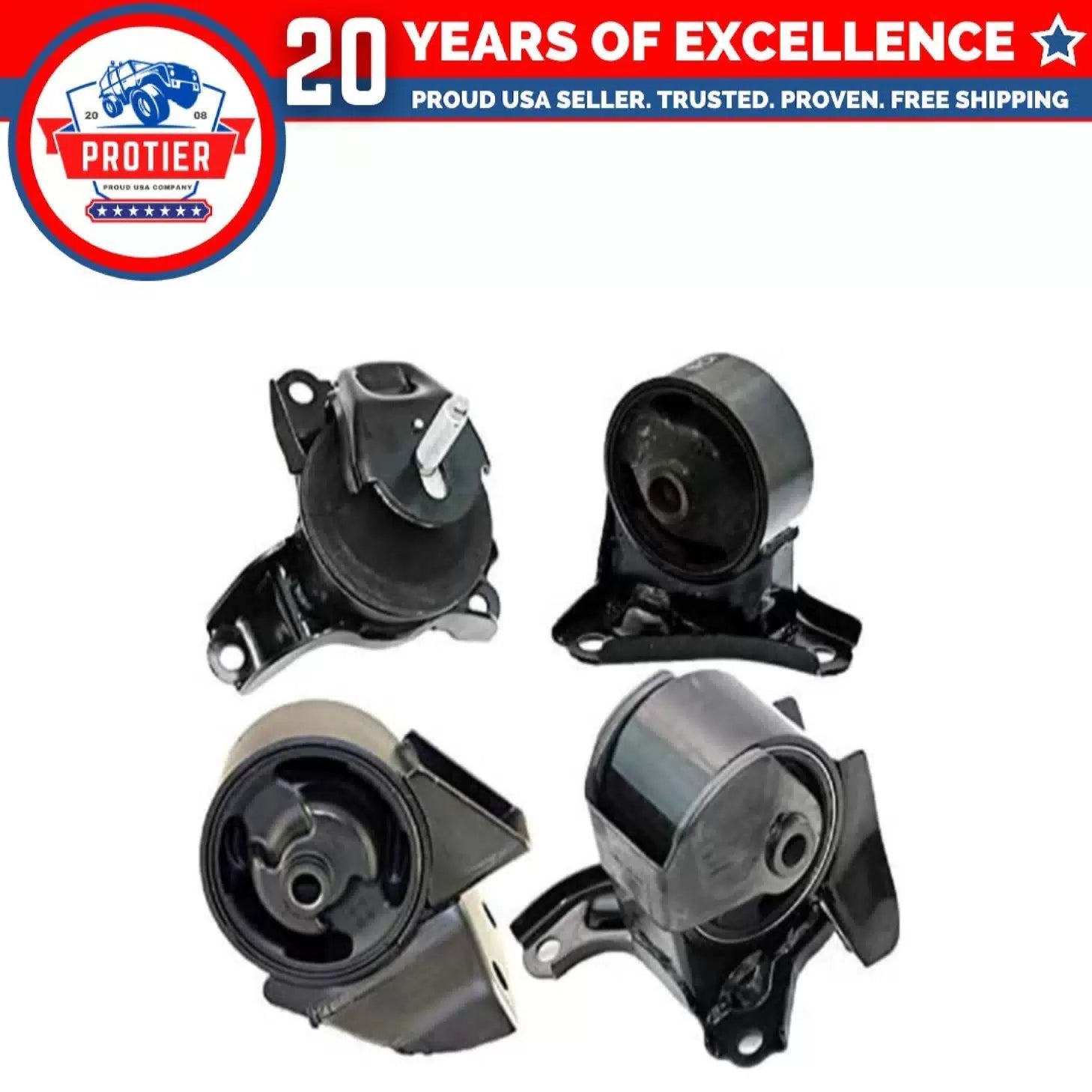Motor & Trans Mount 4PCS Set fit 2005-2010 Hyundai Tucson/ Kia Sportage 2.7L 6B93BC-57 [1]