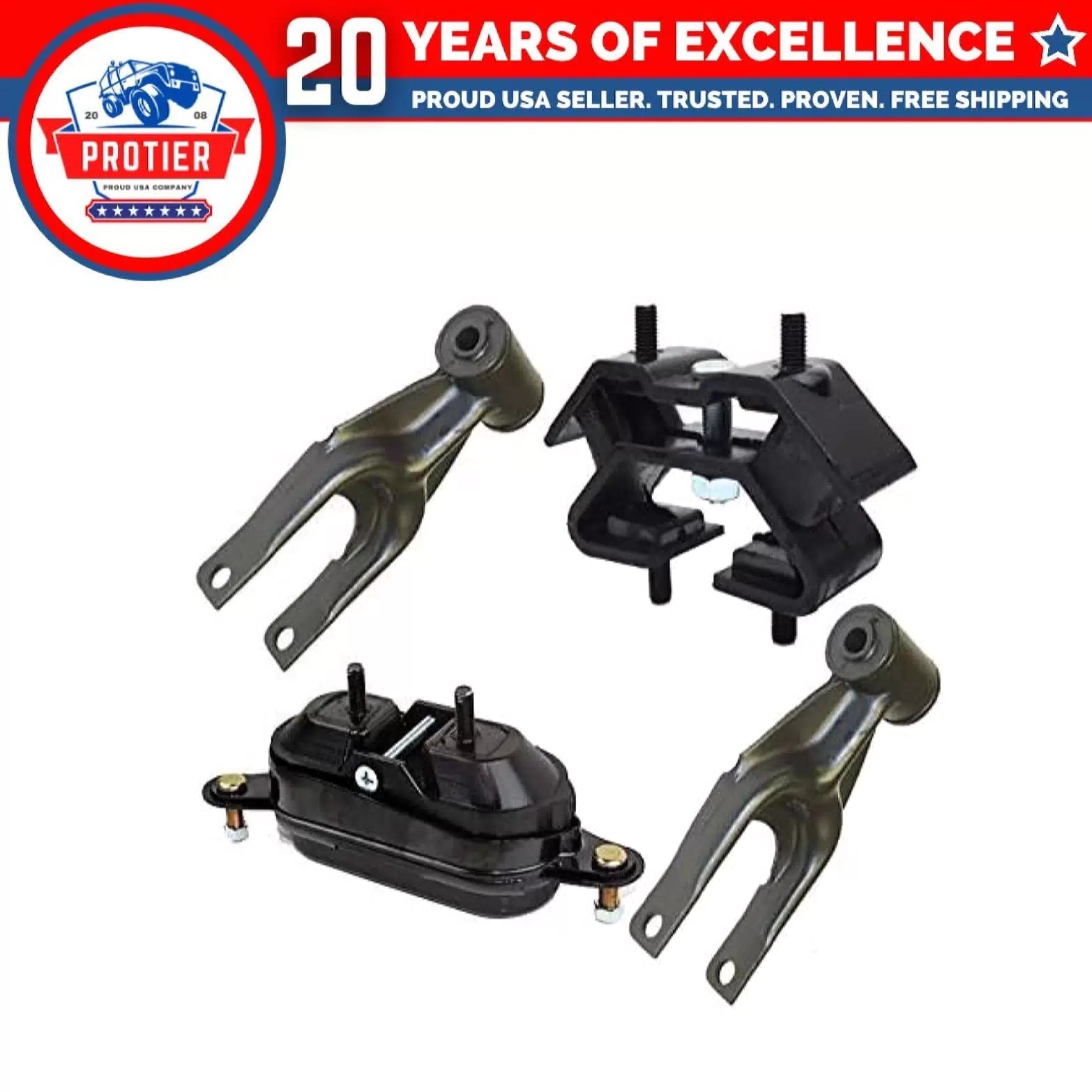 Motor & Trans Mount Set 4PCS Compatible for 97-04 Buick Regal Centery 3.1L / 6B93BC-57 [1]