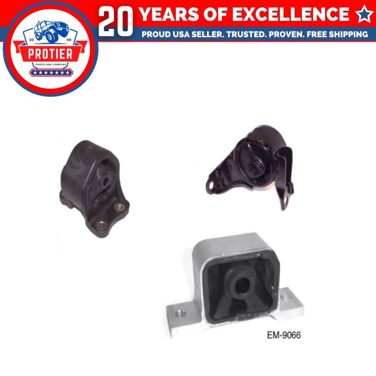 Motor & Trans Mount Set Compatible for 2003-2011 Honda Element 2.4L Compatible 6B93BC-57 [1]