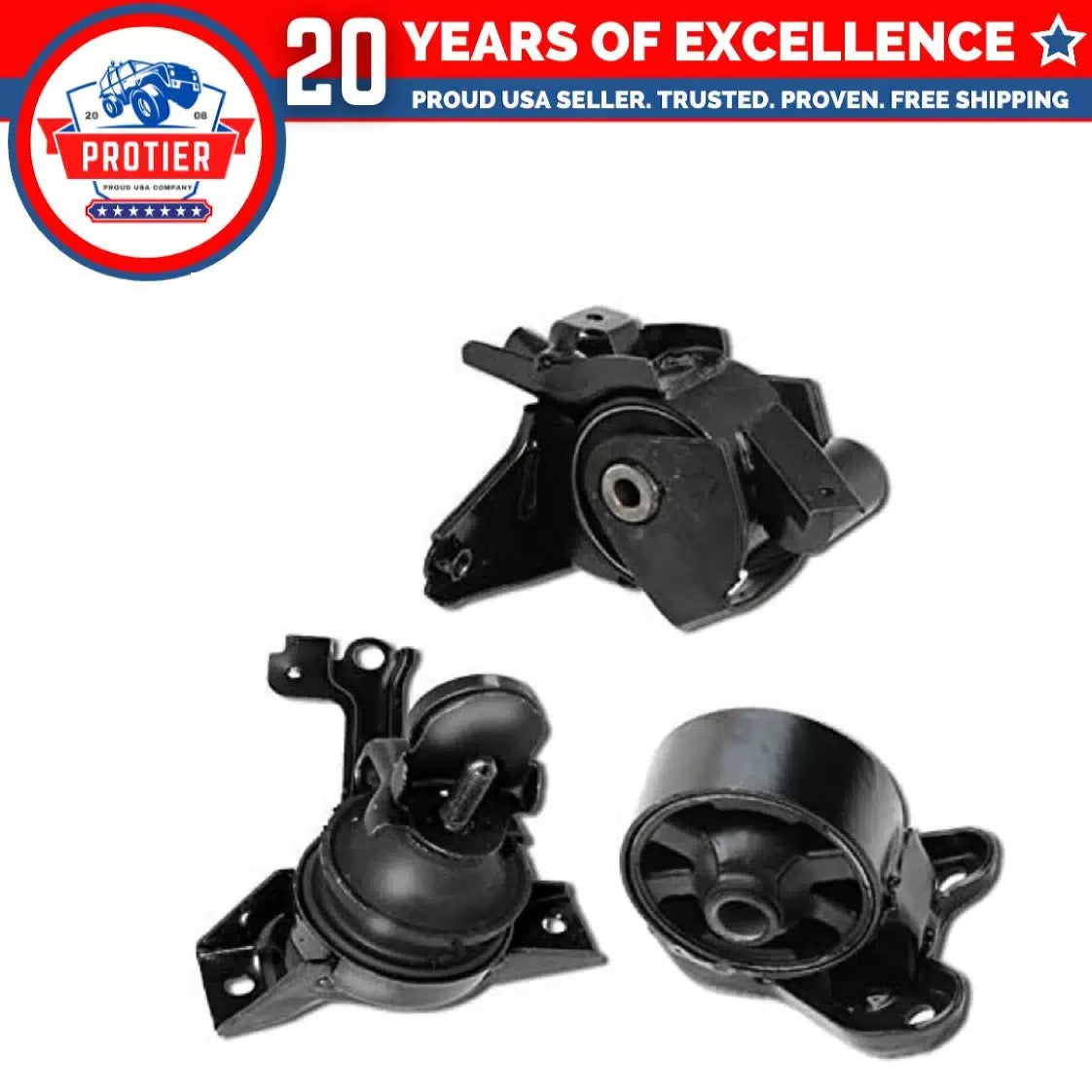 Motor & Trans Mount Set for 2001-2006 Hyundai Elantra 2.0L for Auto Trans 3PCS 6B93BC-57 [1]