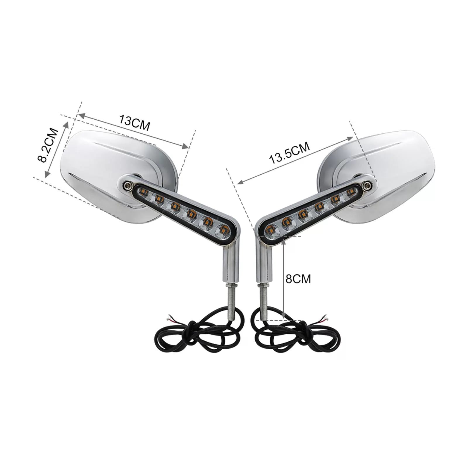 Motorcycle Rearview Mirrors LED Turn Signals Light for Harley  VRSCF 2009-2017 [3]