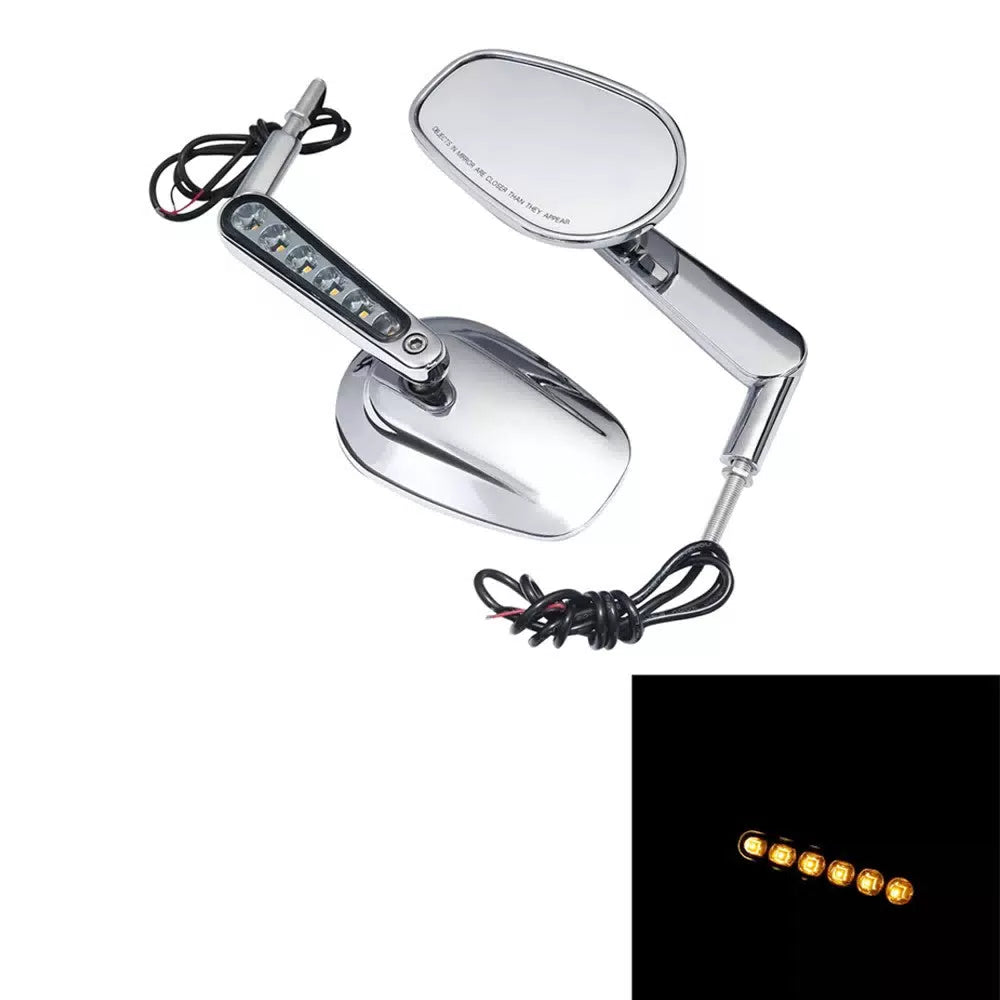 Motorcycle Rearview Mirrors LED Turn Signals Light for Harley  VRSCF 2009-2017 [7]