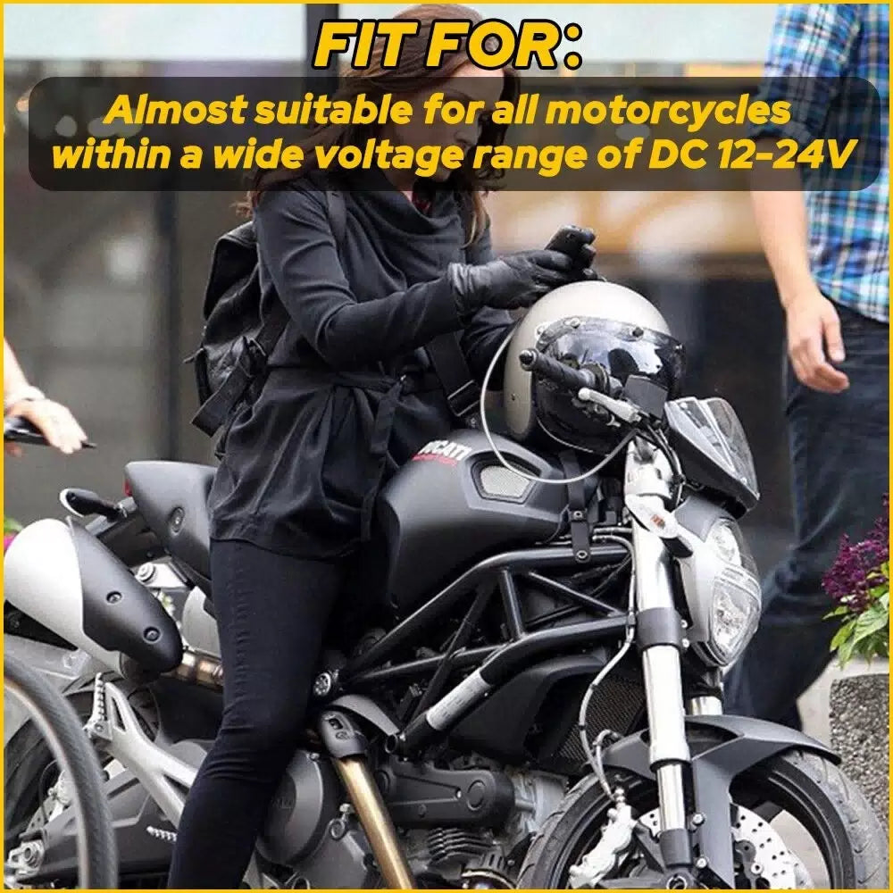 Motorcycle SAE to USB Adapter Cable 2.1A Phone GPS Charger USB Outlet Waterproof 6B93BC-57 [11]
