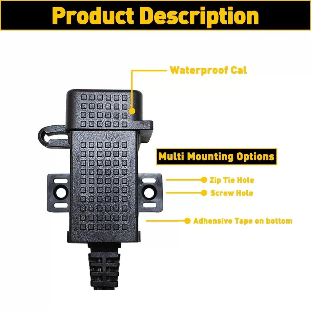 Motorcycle SAE to USB Adapter Cable 2.1A Phone GPS Charger USB Outlet Waterproof 6B93BC-57 [5]