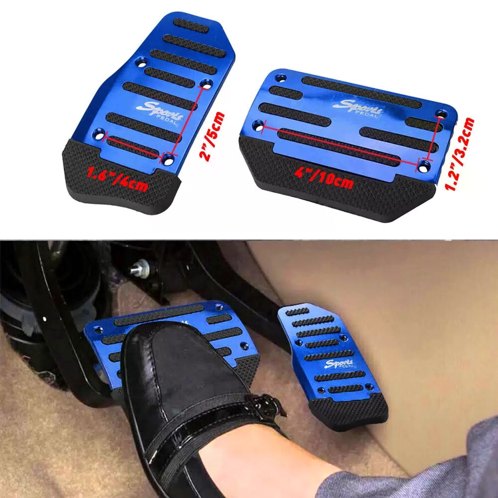 Non-Slip Automatic Foot Brake Gas Pedal Pad Car Accessories Cover 2pc/set Blue F 6B93BC-57 [3]