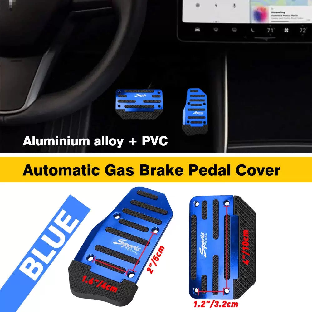 Non-Slip Automatic Foot Brake Gas Pedal Pad Car Accessories Cover 2pc/set Blue F 6B93BC-57 [9]