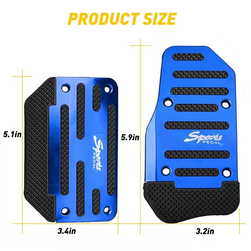 Non Slip Automatic Gas Brake Foot Pedal Pad Cover Car Auto Accessories blue EOA 6B93BC-57 [3]