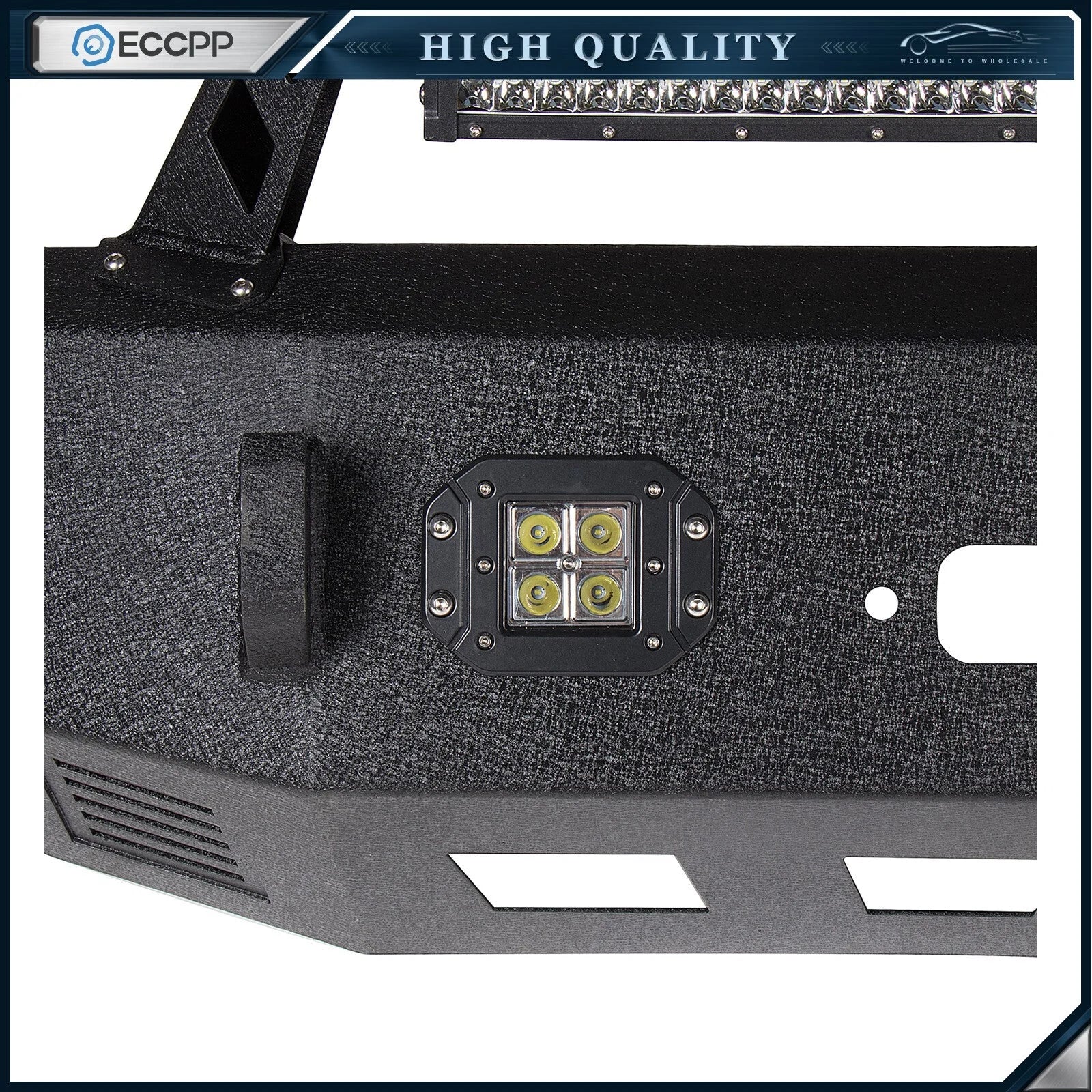 Offroad Front Rear Bumper Steel w Lights D-rings Winch for 2015-2017 ford F-150 6B93BC-57 [2]