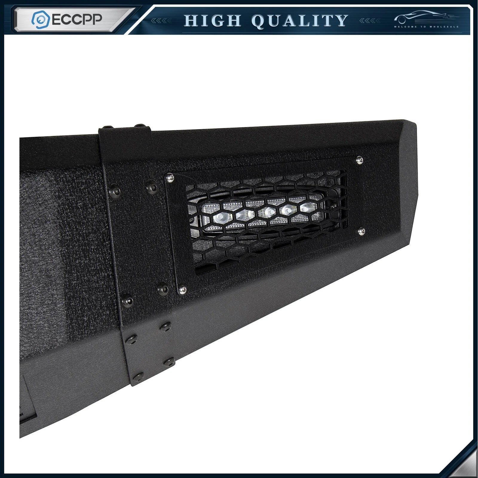 Offroad Front Rear Bumper Steel w Lights D-rings Winch for 2015-2017 ford F-150 6B93BC-57 [3]