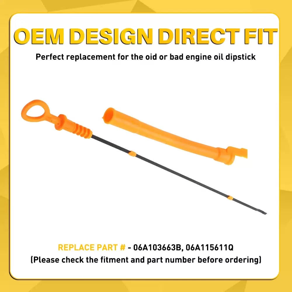 Oil Level Dipstick Dip Stick Tube for Volkswagen 1999-05 Beetle/00-06 Golf 1.8 A 6B93BC-57 [3]