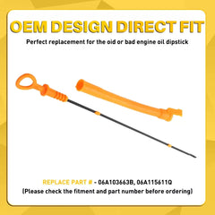 Oil Level Dipstick Dip Stick Tube for Volkswagen 1999-05 Beetle/00-06 Golf 1.8 A 6B93BC-57 [3]