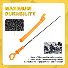 Oil Level Dipstick Dip Stick Tube for Volkswagen 1999-05 Beetle/00-06 Golf 1.8 A 6B93BC-57 [4]