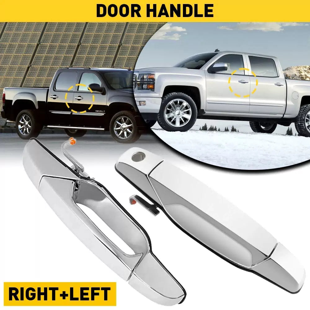 OuterDoor Handle For 2007-13 Chevrolet Silverado 1500 Chrome 2500 Front LH+RH EA 6B93BC-57 [1]