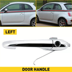 Outer Door Handle Fit For 2012-2019 Fiat 500 Front Left Driver Side Chrome A 6B93BC-57 [1]