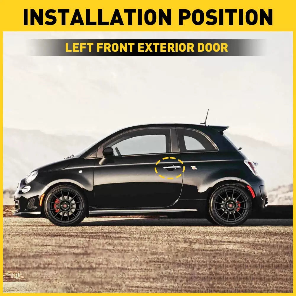 Outer Door Handle Fit For 2012-2019 Fiat 500 Front Left Driver Side Chrome A 6B93BC-57 [7]