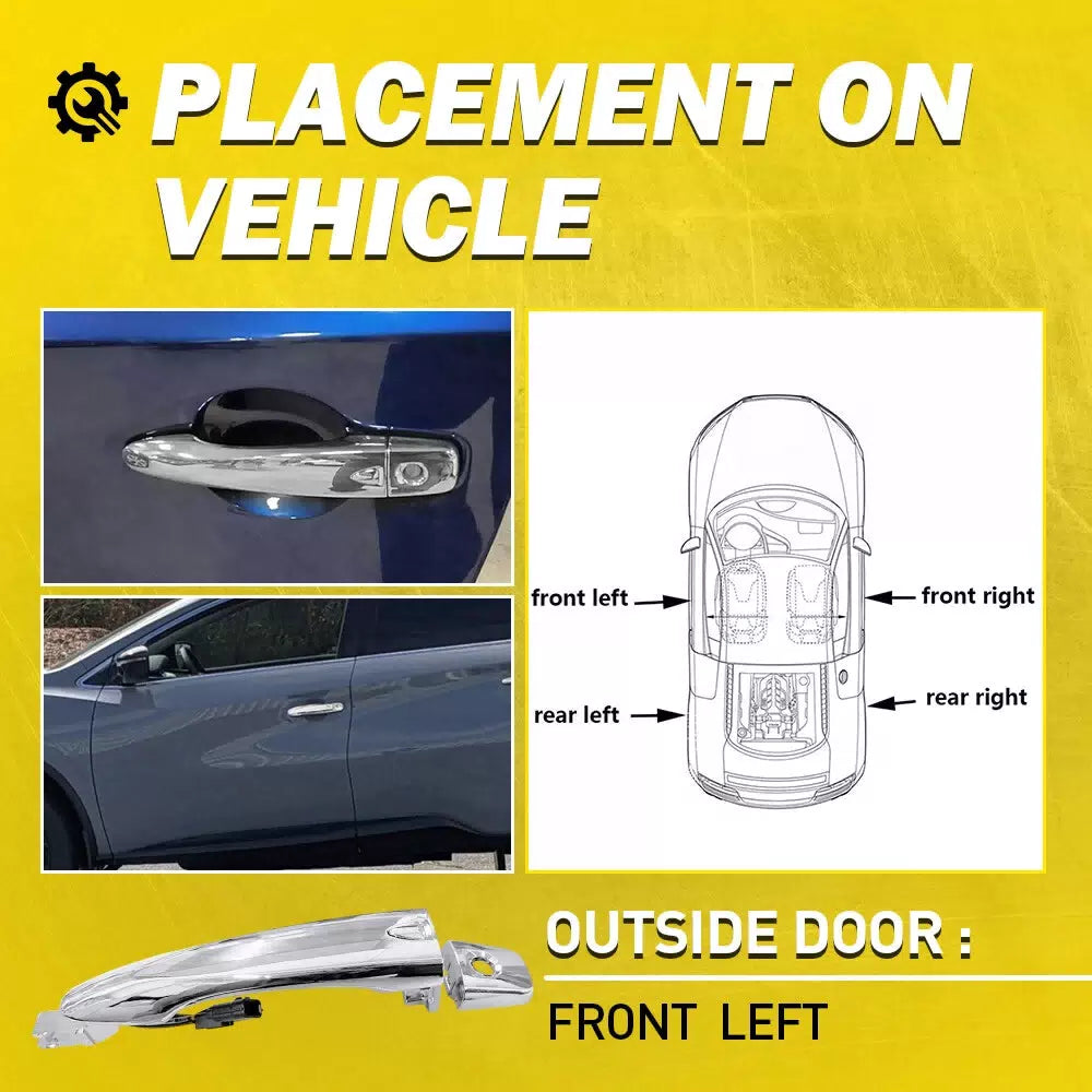 Outside Exterior Door Handle Black Front Driver Side For 2017-20 Nissan Rogue EA 6B93BC-57 [4]