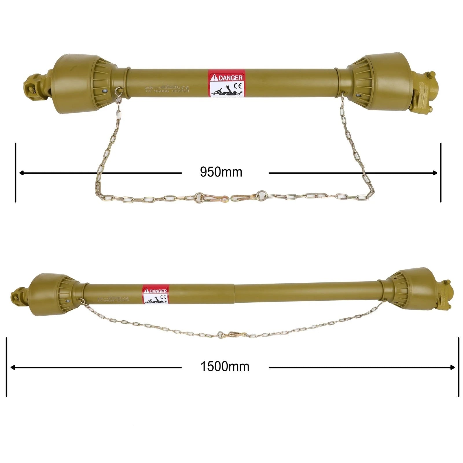 PTO Driveline 37 3/8" 950 mm Mower Tiller Brush Cutter 4S Tri Tube Tractor 6B93BC-57 [3]