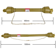 PTO Driveline 37 3/8" 950 mm Mower Tiller Brush Cutter 4S Tri Tube Tractor 6B93BC-57 [3]