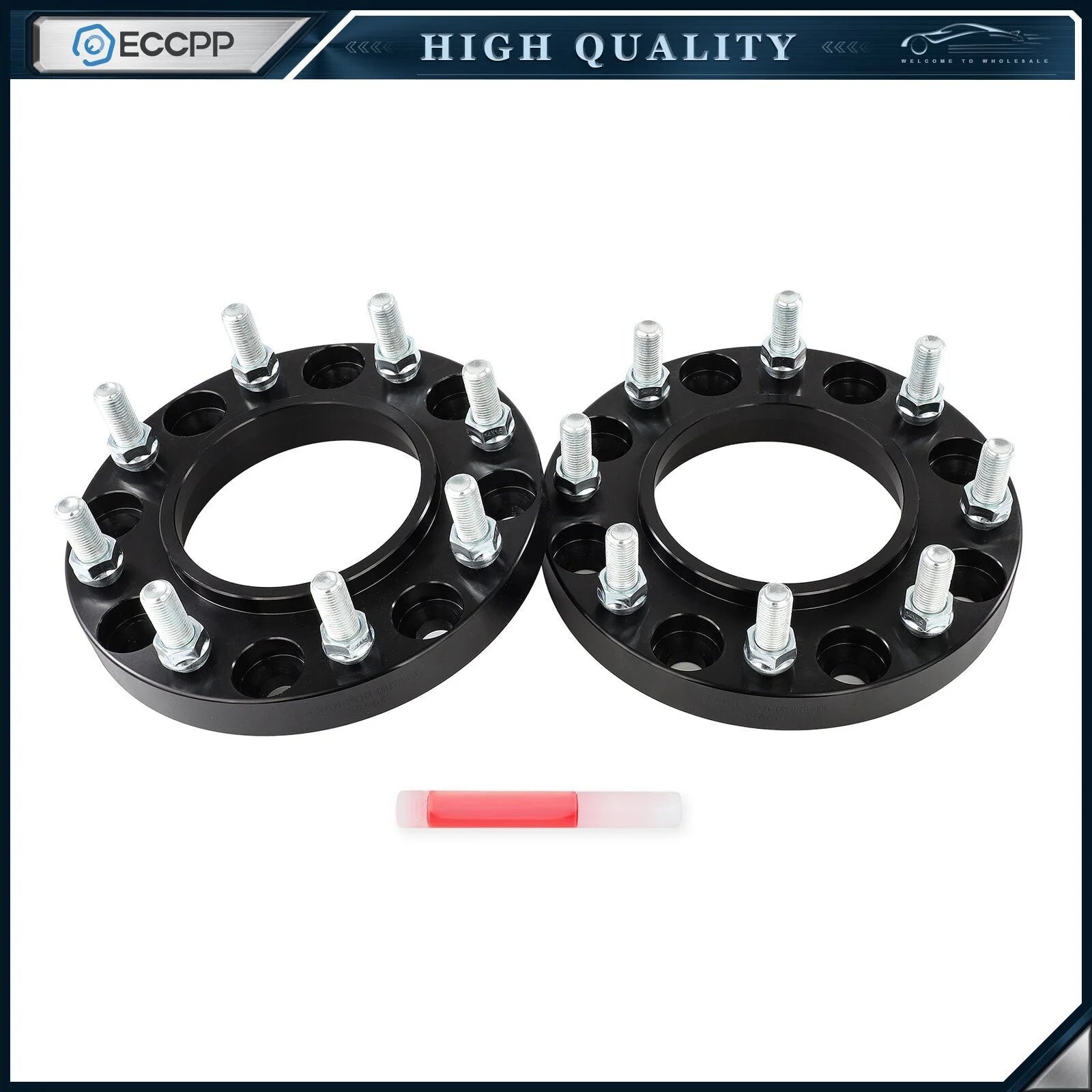 Pair 1" 8x180 Hub Centric Wheel Spacers For Chevy Silverado 2500 HD Front Only 6B93BC-57 [1]