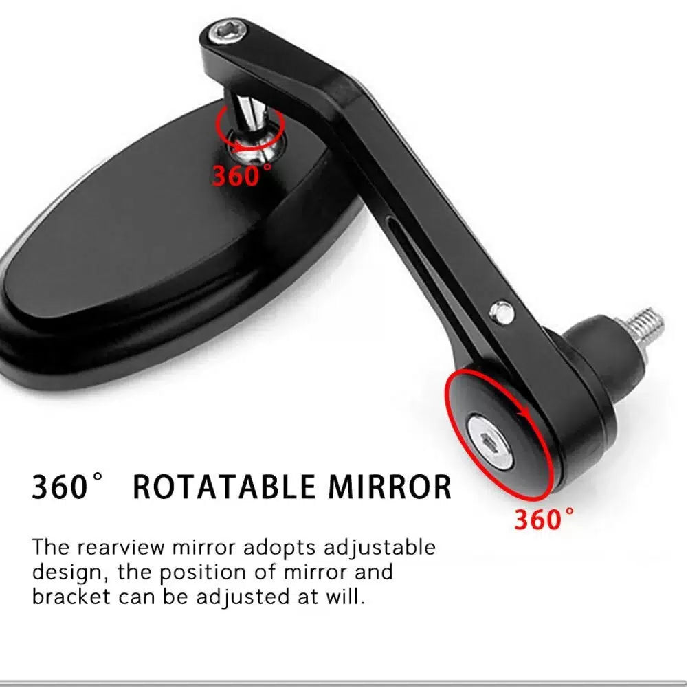 Pair 7/8" 22mm Hollow Bar End Mirror Rearview For Honda Grom MSX125 Custom 125cc [8]