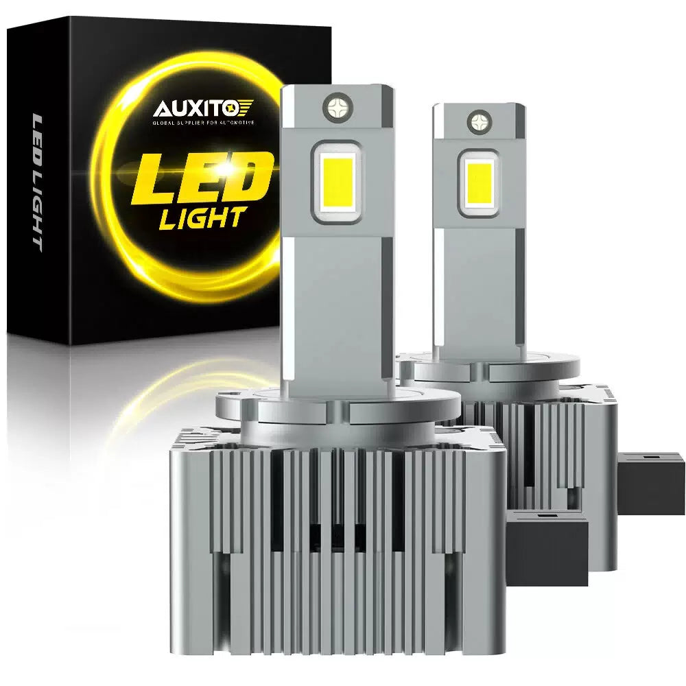 Pair AUXITO D3S D3R LED Headlight Bulbs Kit 6000K White HID Conversion Lamp EOA AUXITO [10]