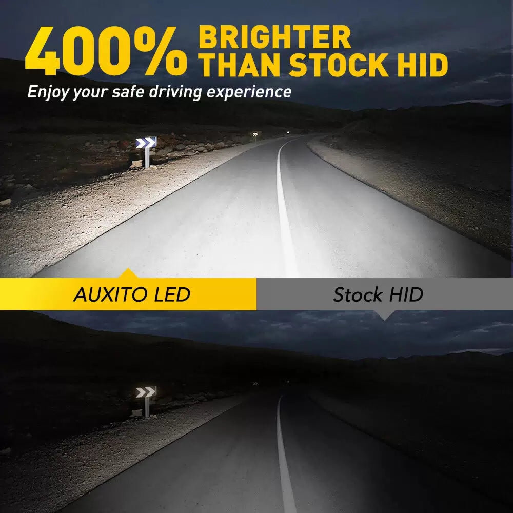 Pair AUXITO D3S D3R LED Headlight Bulbs Kit 6000K White HID Conversion Lamp EOA AUXITO [3]