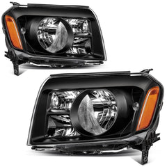 Pair Black Housing Clear Lens Headlights Assembly For Honda Pilot 2009-2011 3.5L 6B93BC-57 [1]