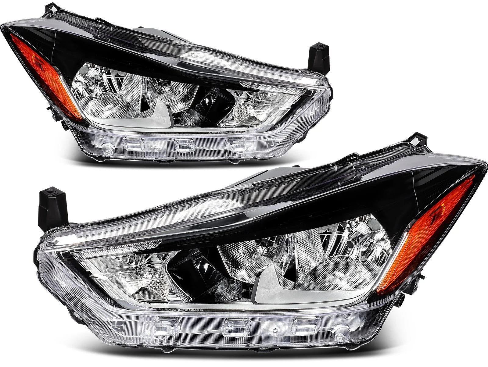 Pair Black Housing Headlights Assembly For Nissan For Kicks 2017-2020 1.6L KOEEP [1]