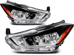 Pair Black Housing Headlights Assembly For Nissan For Kicks 2017-2020 1.6L KOEEP [1]