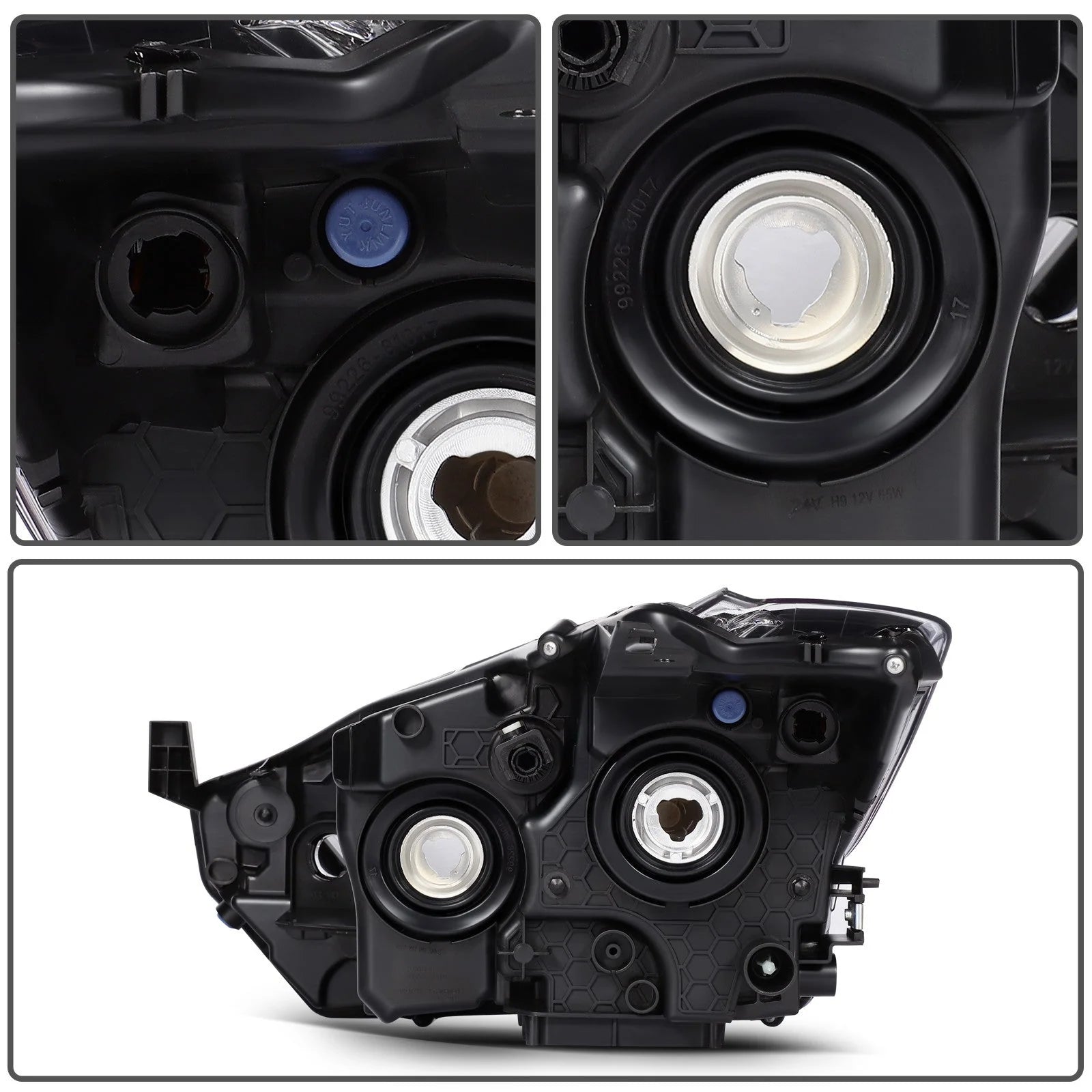 Pair Black Housing Headlights Assembly For Nissan For Kicks 2017-2020 1.6L KOEEP [7]