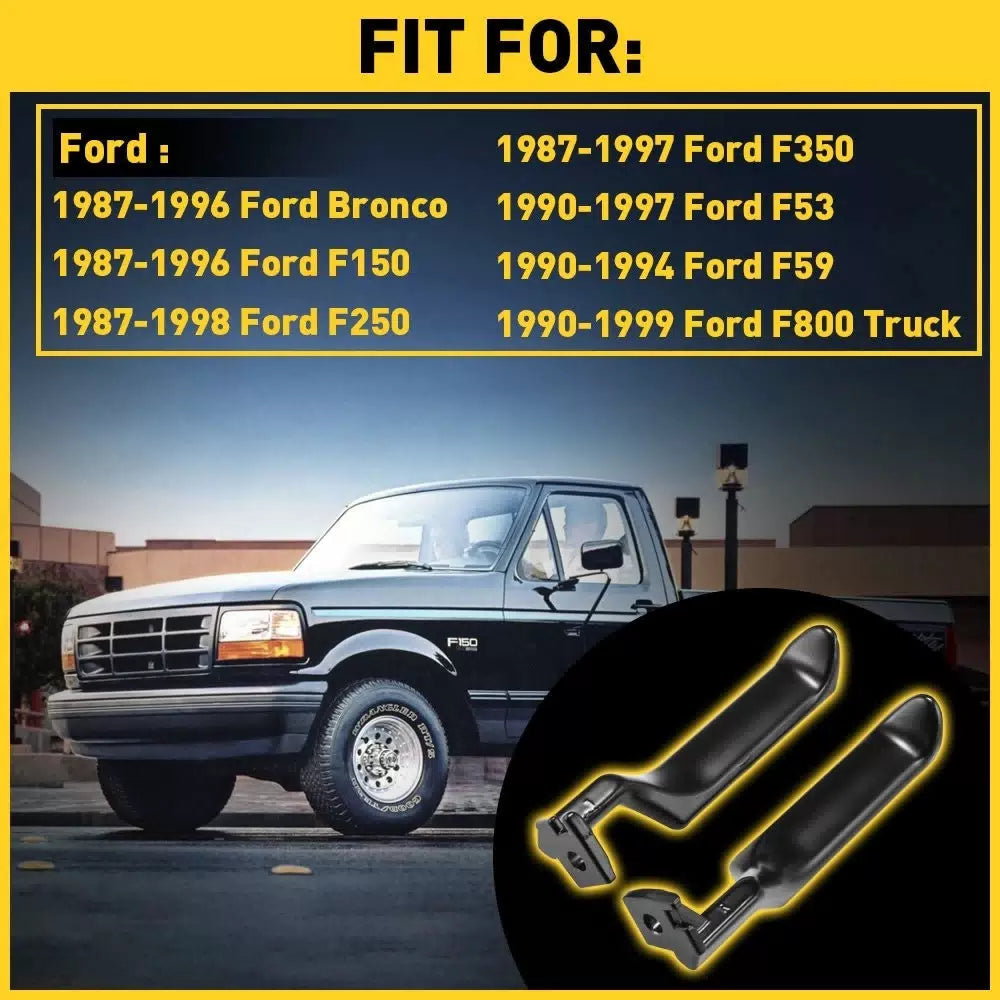 Pair Black Metal Inside Door Handles LH RH For 87-96 Ford F150 F250 F350 Truck 6B93BC-57 [8]