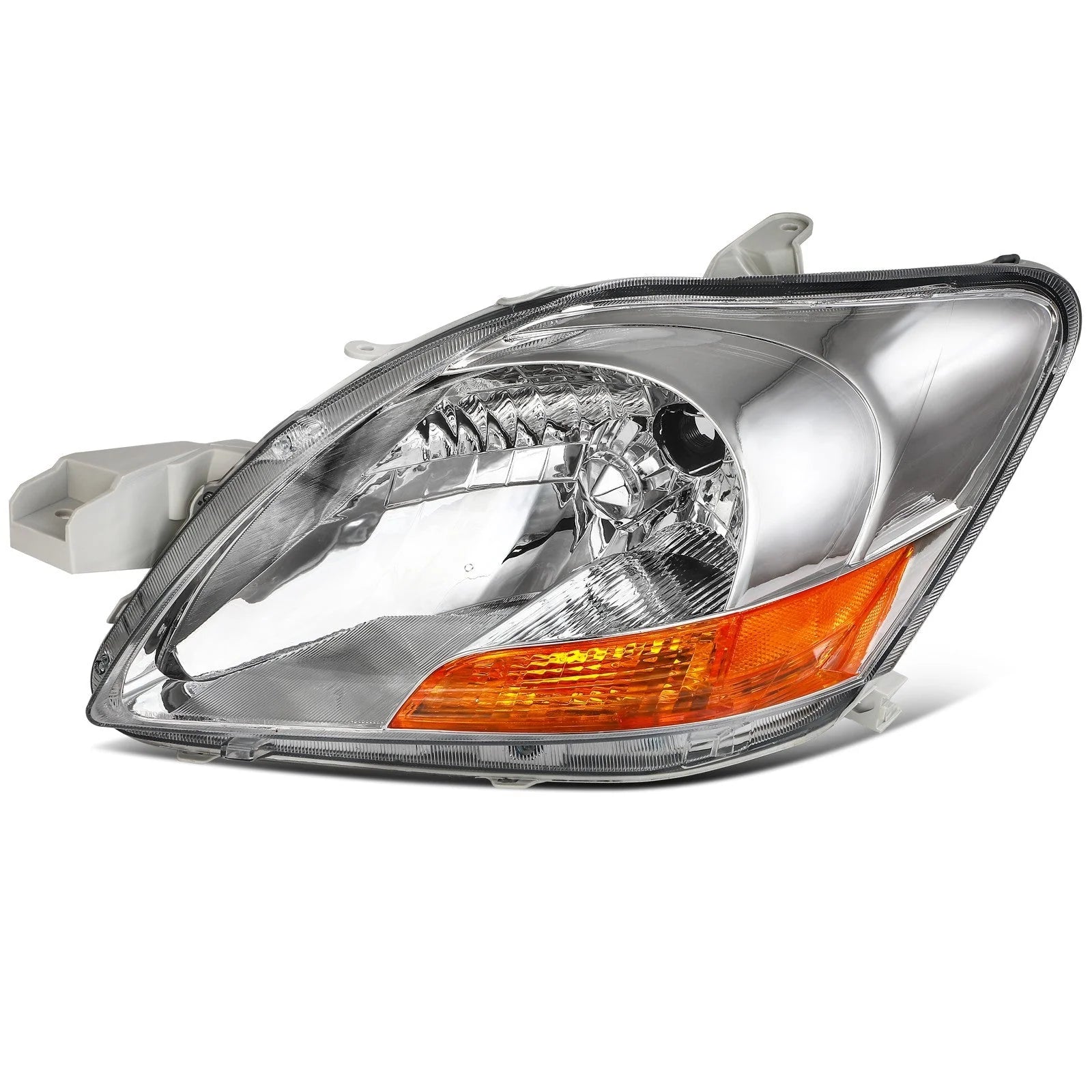 Pair Chrome Headlights Assembly For 2007-2011 Toyota Yaris 1.5L Sedan 4-Door 6B93BC-57 [3]