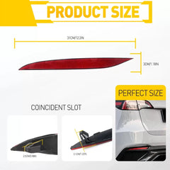 Pair For 2016-2023 Tesla X Model Rear Bumper Reflector Red Light 103 4342 00 C 6B93BC-57 [4]