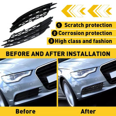 Pair Front Bumper Grill Fog Light Lamp Cover Trim For 2012-2015 Audi A6 C7 Sedan 6B93BC-57 [4]