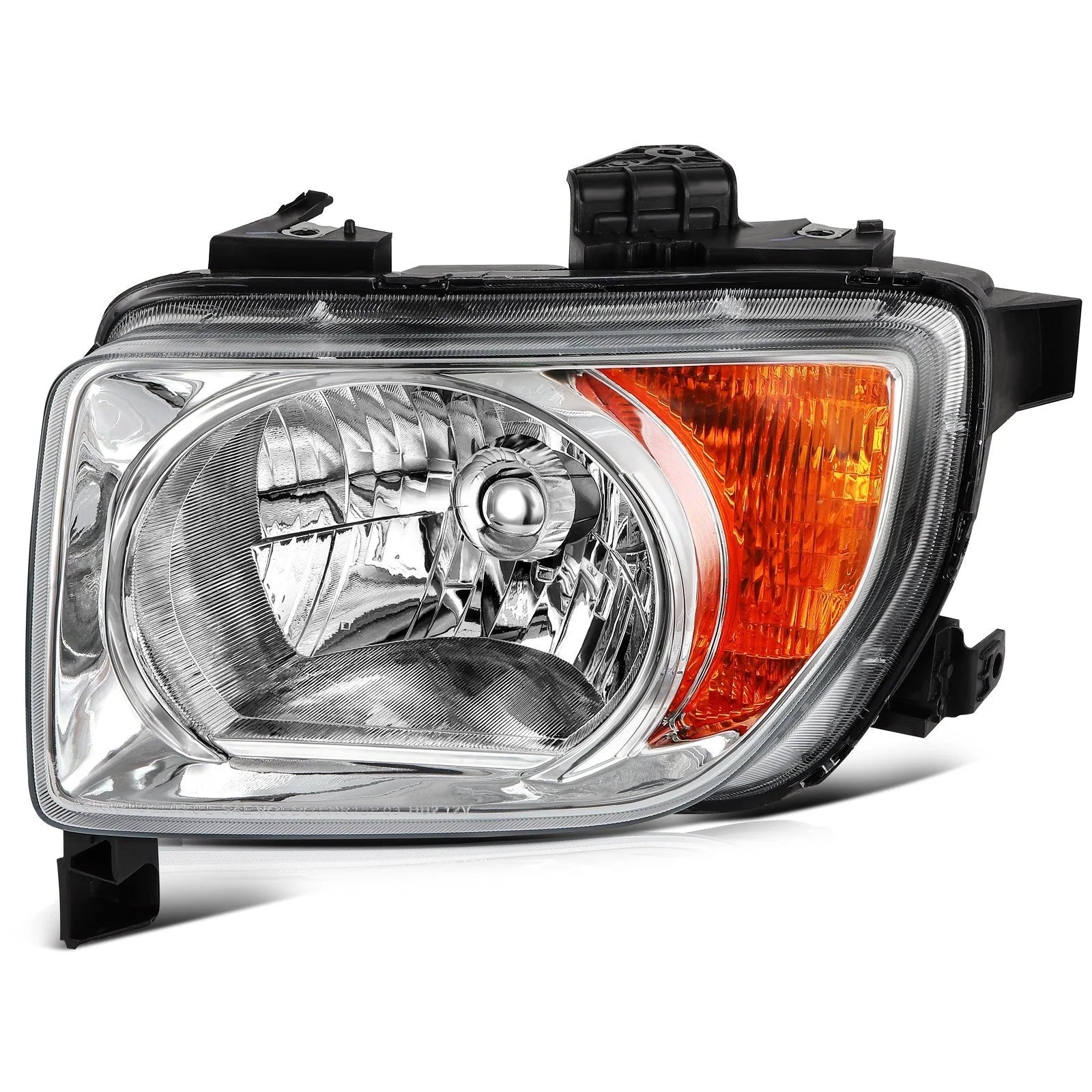 Pair Halogen Headlights Assembly For 2003-2008 Honda Element 2.4L Chrome Amber KOEEP [10]