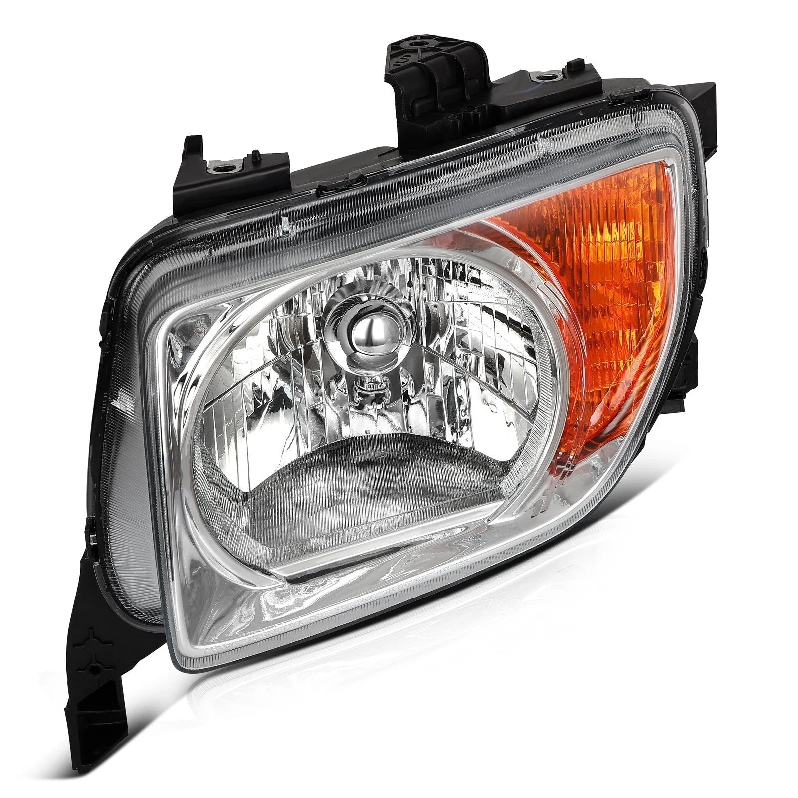 Pair Halogen Headlights Assembly For 2003-2008 Honda Element 2.4L Chrome Amber KOEEP [7]